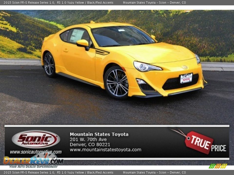 2015 Scion FR-S Release Series 1.0 RS 1.0 Yuzu Yellow / Black/Red Accents Photo #1