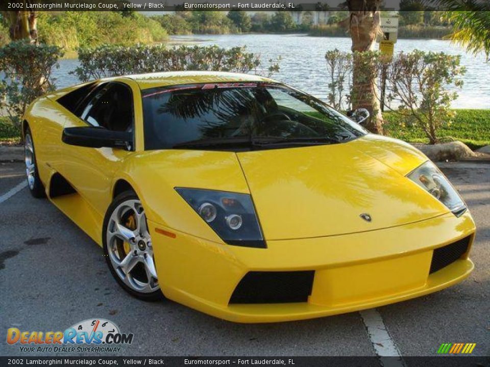 2002 Lamborghini Murcielago Coupe Yellow / Black Photo #12