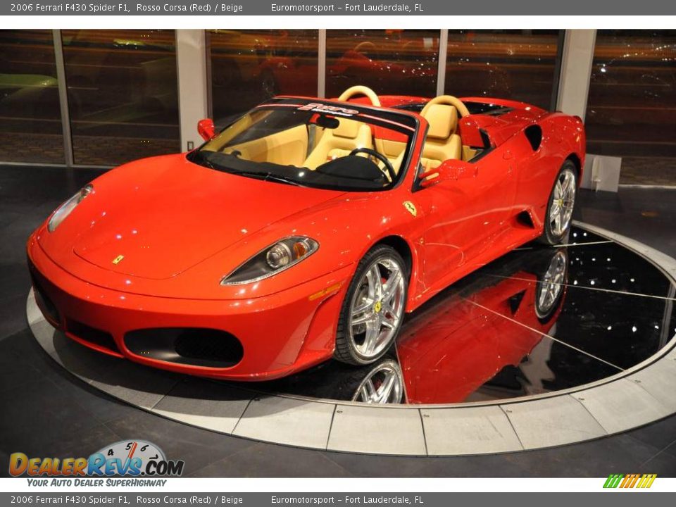2006 Ferrari F430 Spider F1 Rosso Corsa (Red) / Beige Photo #3