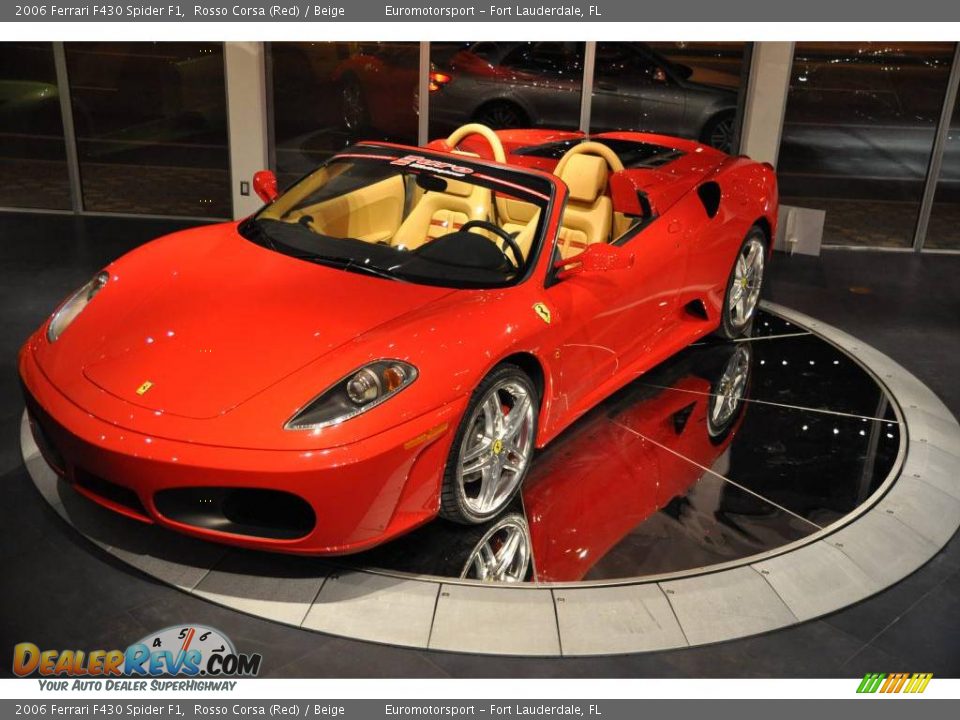 2006 Ferrari F430 Spider F1 Rosso Corsa (Red) / Beige Photo #12