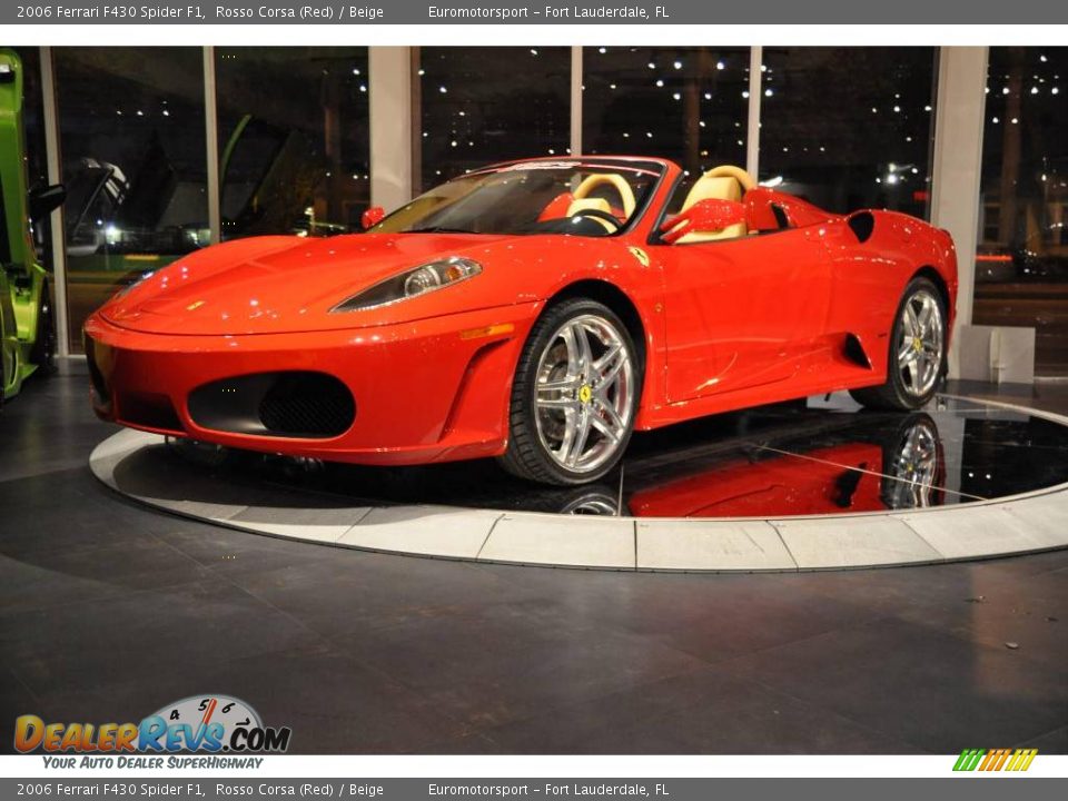 2006 Ferrari F430 Spider F1 Rosso Corsa (Red) / Beige Photo #13