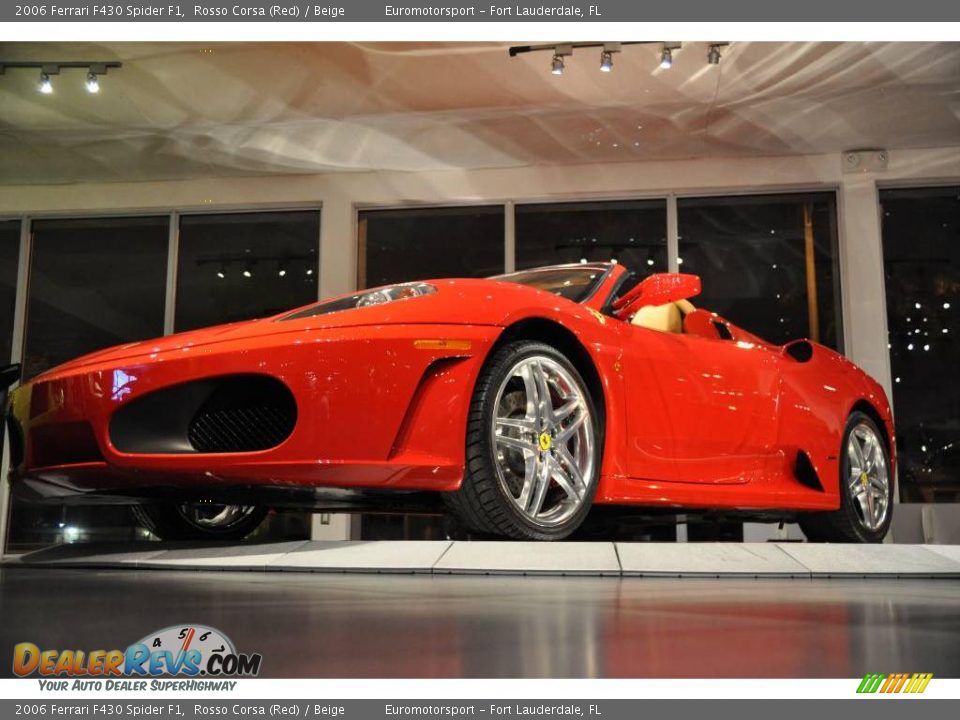 2006 Ferrari F430 Spider F1 Rosso Corsa (Red) / Beige Photo #14