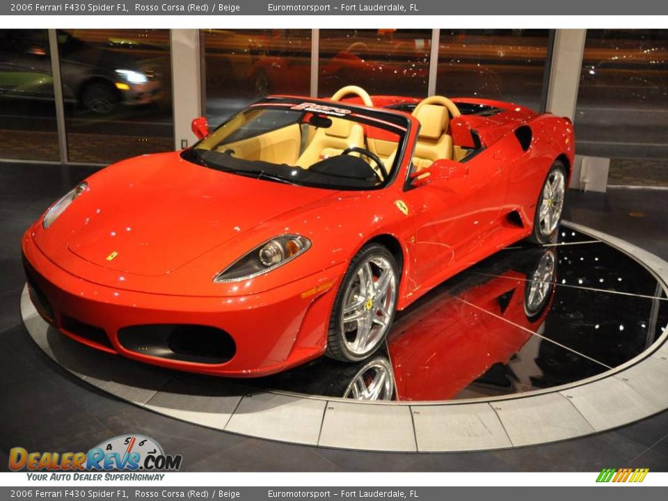 2006 Ferrari F430 Spider F1 Rosso Corsa (Red) / Beige Photo #15