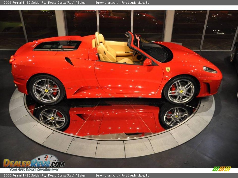 2006 Ferrari F430 Spider F1 Rosso Corsa (Red) / Beige Photo #33