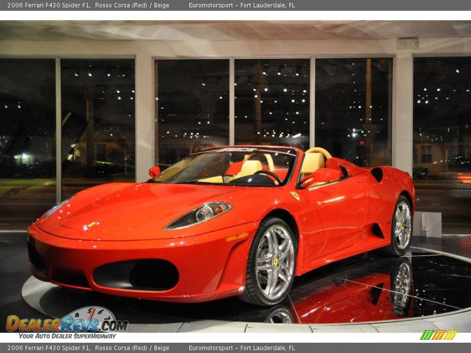 2006 Ferrari F430 Spider F1 Rosso Corsa (Red) / Beige Photo #34