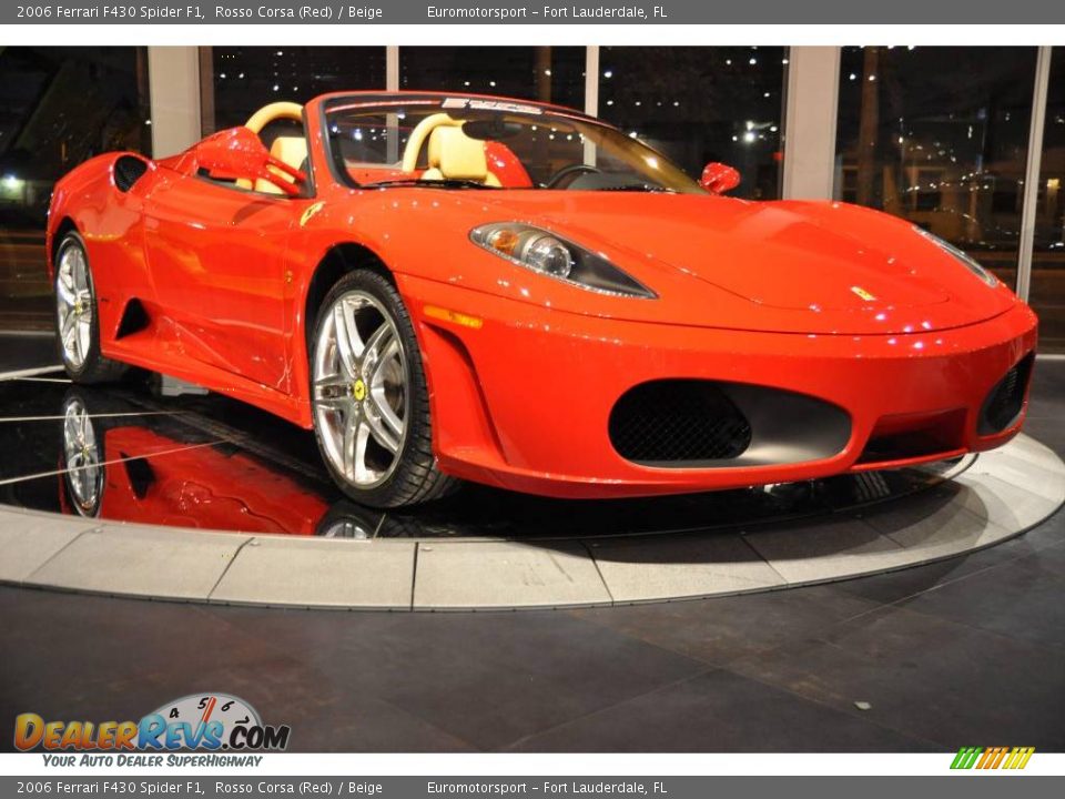 2006 Ferrari F430 Spider F1 Rosso Corsa (Red) / Beige Photo #39