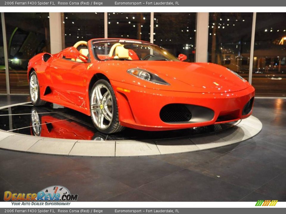 2006 Ferrari F430 Spider F1 Rosso Corsa (Red) / Beige Photo #41
