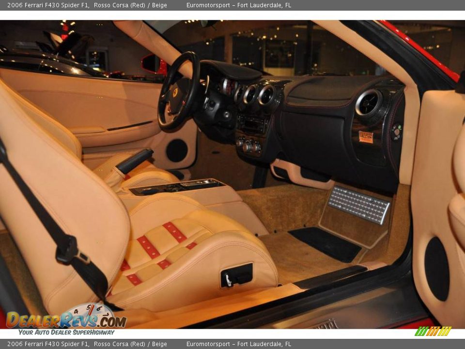 2006 Ferrari F430 Spider F1 Rosso Corsa (Red) / Beige Photo #47