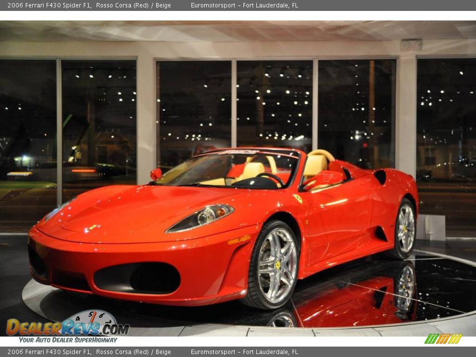 2006 Ferrari F430 Spider F1 Rosso Corsa (Red) / Beige Photo #49
