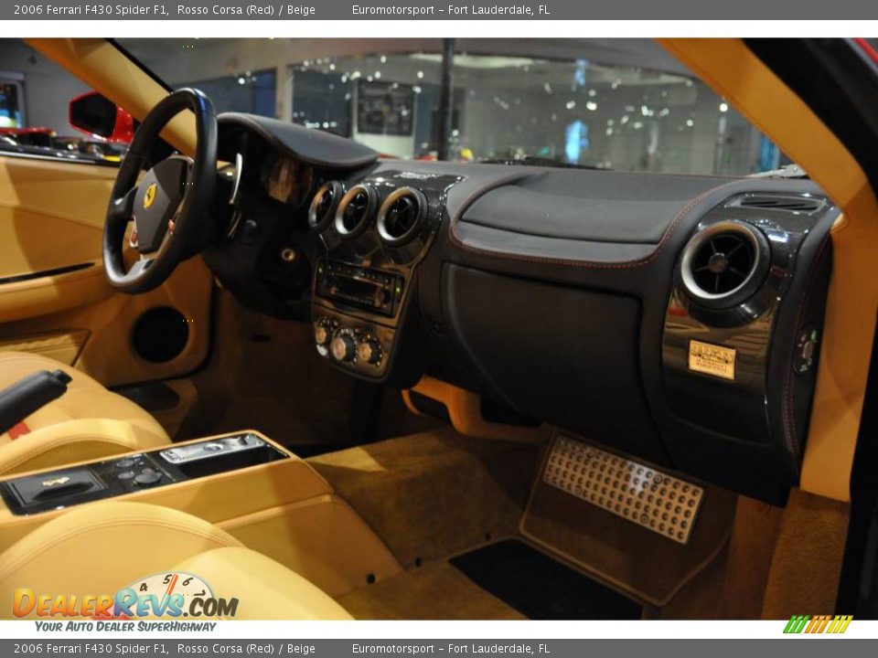 2006 Ferrari F430 Spider F1 Rosso Corsa (Red) / Beige Photo #52