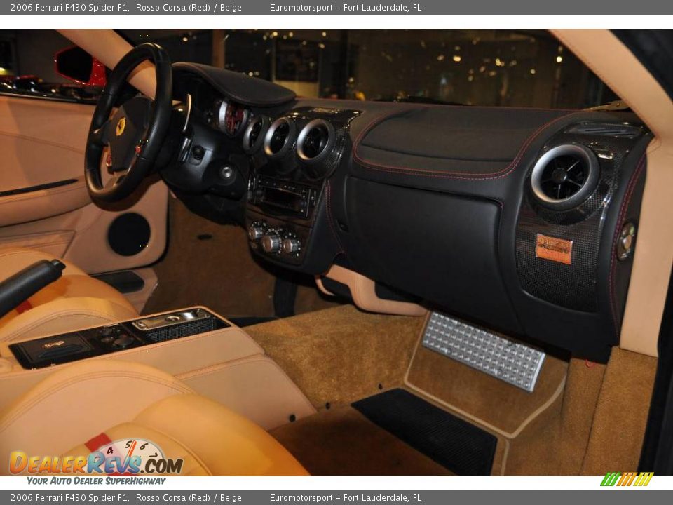 2006 Ferrari F430 Spider F1 Rosso Corsa (Red) / Beige Photo #53