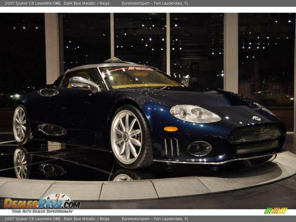 2007 Spyker C8 Laviolette SWB Dark Blue Metallic / Beige Photo #14