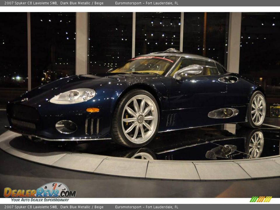 2007 Spyker C8 Laviolette SWB Dark Blue Metallic / Beige Photo #54