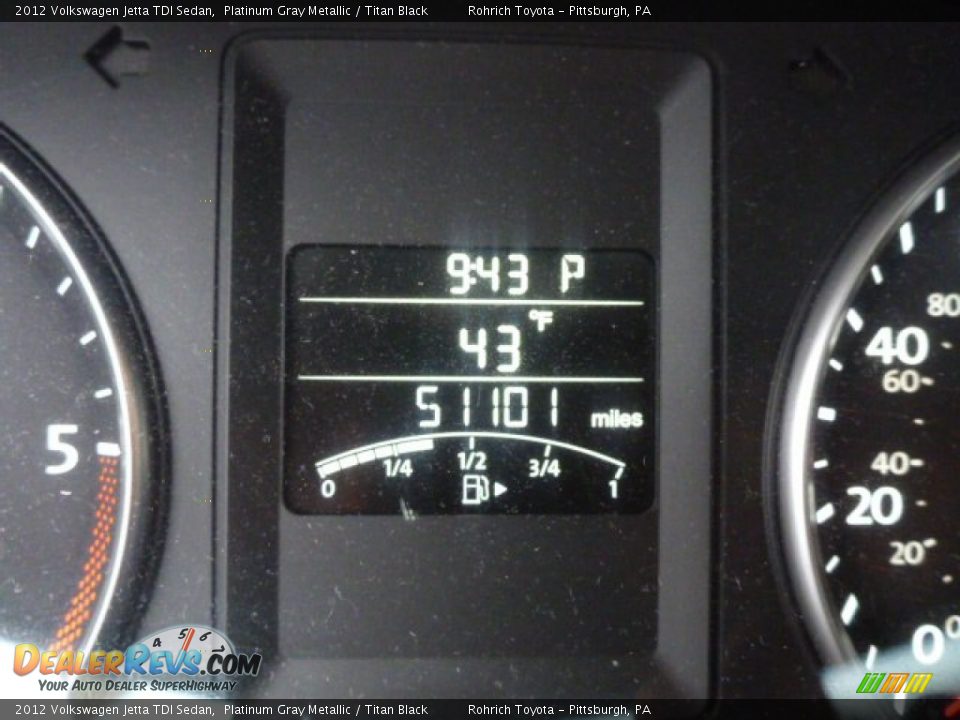 2012 Volkswagen Jetta TDI Sedan Platinum Gray Metallic / Titan Black Photo #4