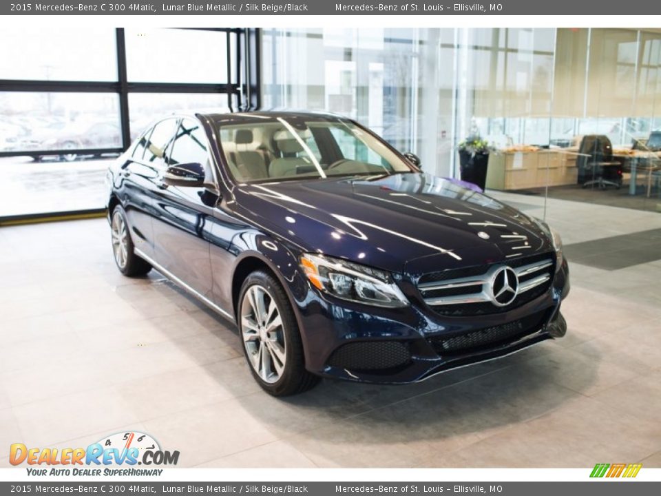 2015 Mercedes-Benz C 300 4Matic Lunar Blue Metallic / Silk Beige/Black Photo #1
