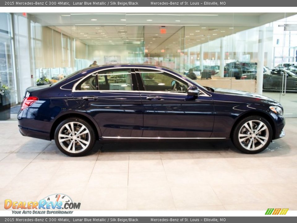 2015 Mercedes-Benz C 300 4Matic Lunar Blue Metallic / Silk Beige/Black Photo #3
