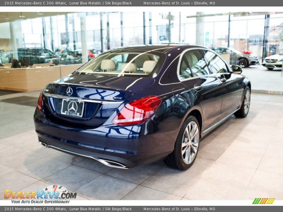 2015 Mercedes-Benz C 300 4Matic Lunar Blue Metallic / Silk Beige/Black Photo #4