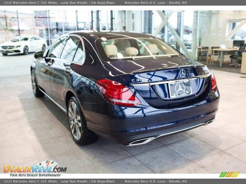 2015 Mercedes-Benz C 300 4Matic Lunar Blue Metallic / Silk Beige/Black Photo #5