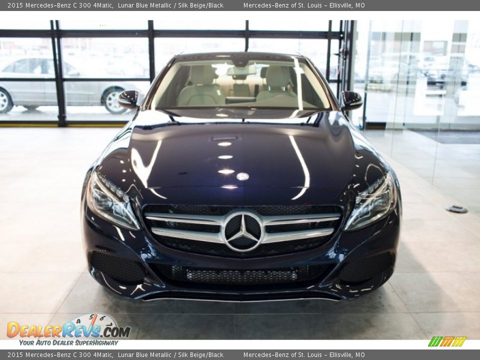 2015 Mercedes-Benz C 300 4Matic Lunar Blue Metallic / Silk Beige/Black Photo #6