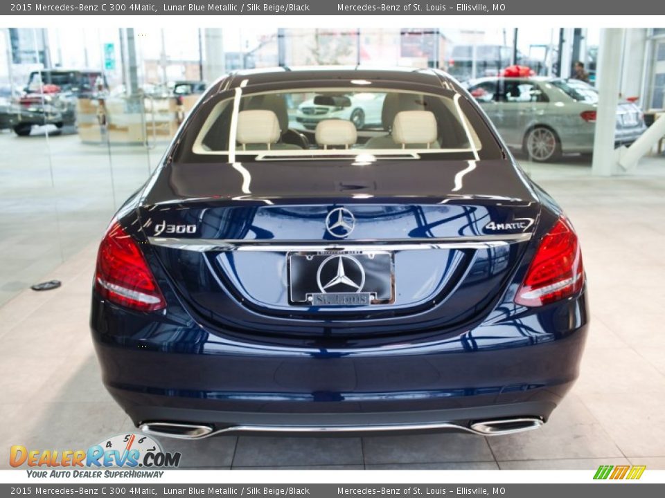2015 Mercedes-Benz C 300 4Matic Lunar Blue Metallic / Silk Beige/Black Photo #7