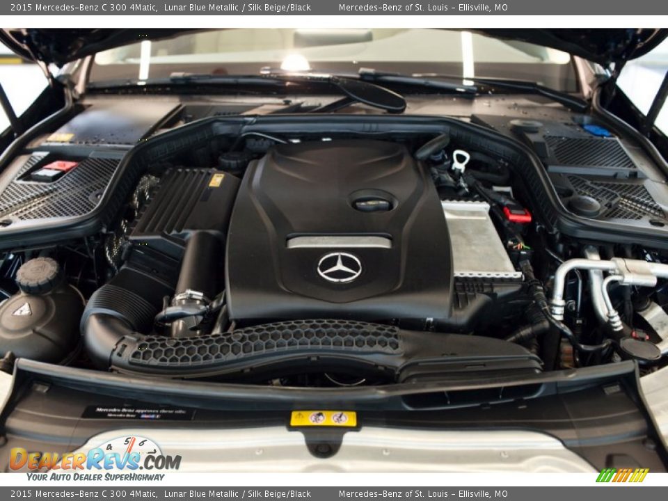 2015 Mercedes-Benz C 300 4Matic Lunar Blue Metallic / Silk Beige/Black Photo #8