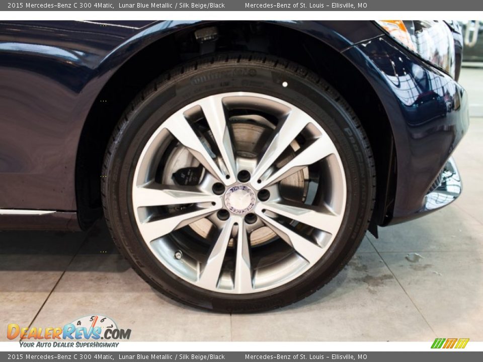 2015 Mercedes-Benz C 300 4Matic Lunar Blue Metallic / Silk Beige/Black Photo #10