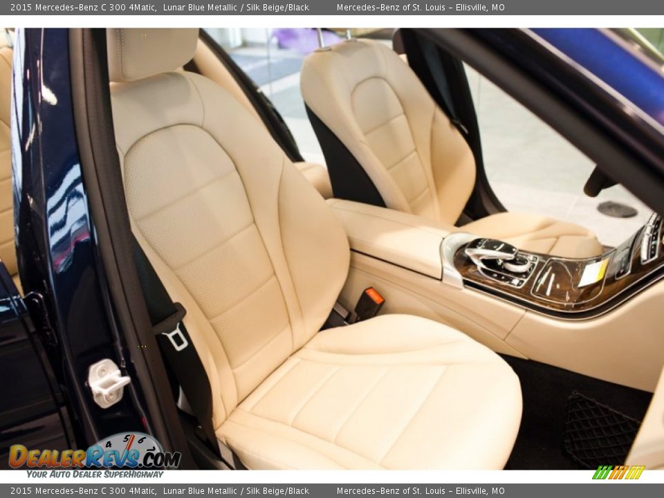 2015 Mercedes-Benz C 300 4Matic Lunar Blue Metallic / Silk Beige/Black Photo #13