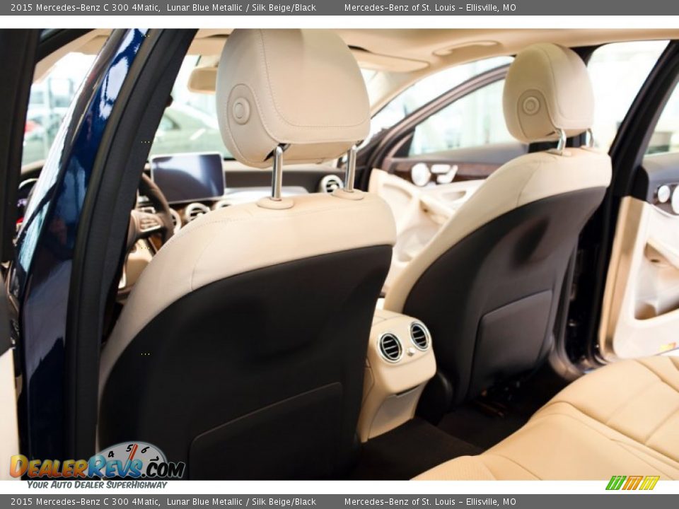2015 Mercedes-Benz C 300 4Matic Lunar Blue Metallic / Silk Beige/Black Photo #14