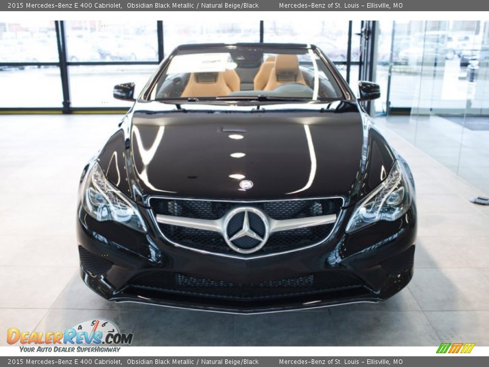 2015 Mercedes-Benz E 400 Cabriolet Obsidian Black Metallic / Natural Beige/Black Photo #4