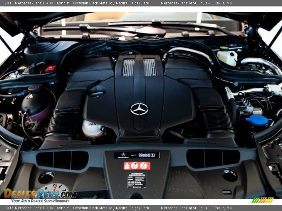 2015 Mercedes-Benz E 400 Cabriolet Obsidian Black Metallic / Natural Beige/Black Photo #6