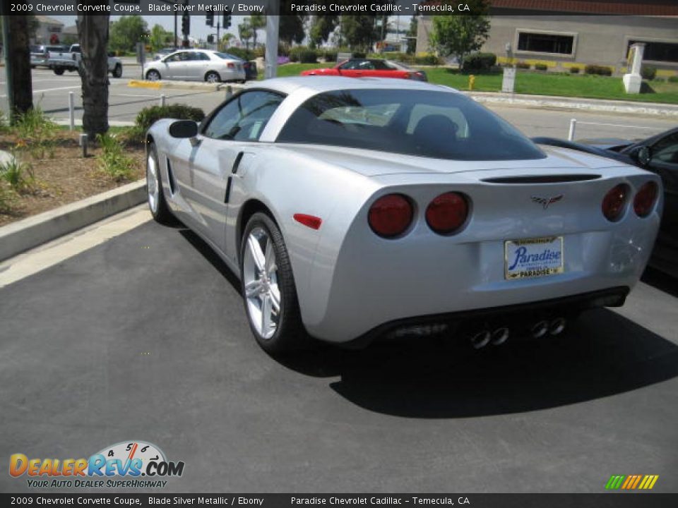 2009 Chevrolet Corvette Coupe Blade Silver Metallic / Ebony Photo #2