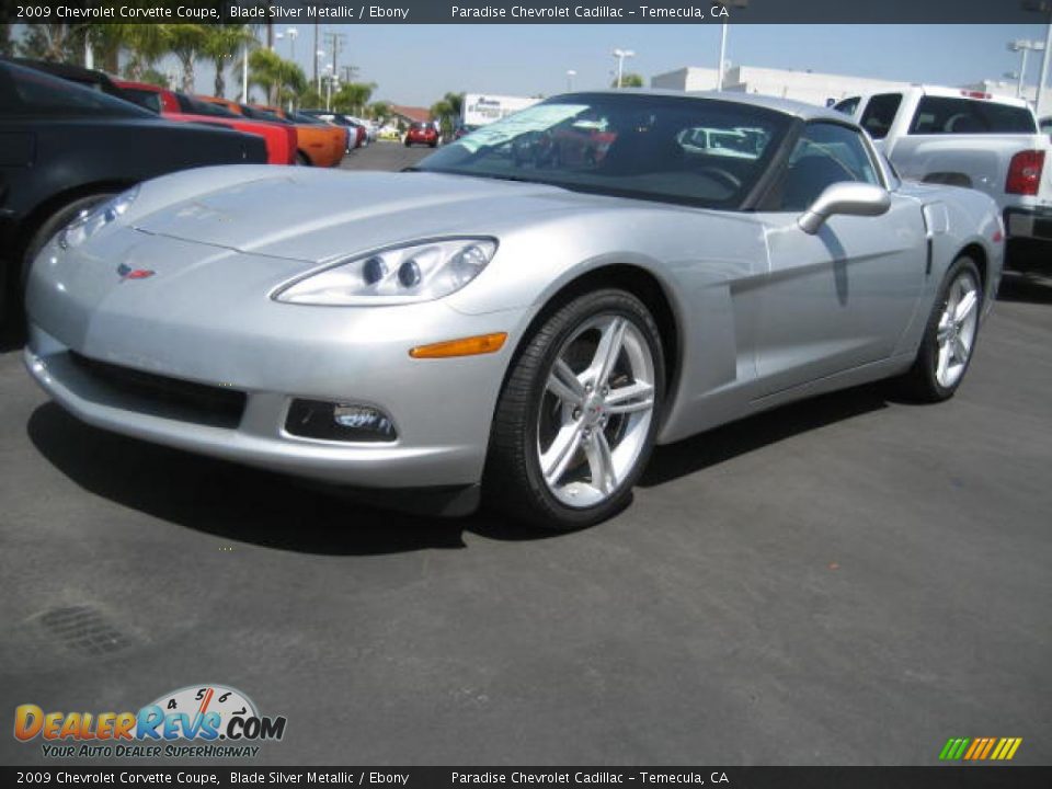 2009 Chevrolet Corvette Coupe Blade Silver Metallic / Ebony Photo #3
