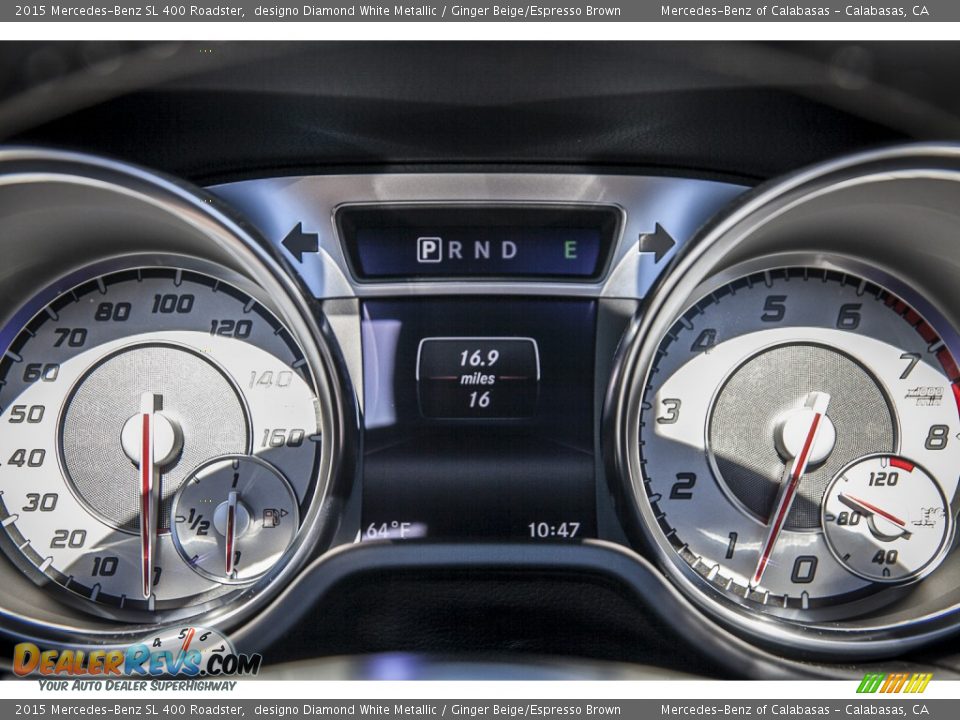 2015 Mercedes-Benz SL 400 Roadster designo Diamond White Metallic / Ginger Beige/Espresso Brown Photo #6