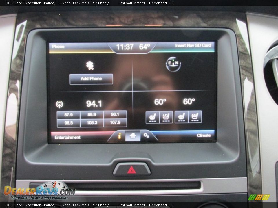 2015 Ford Expedition Limited Tuxedo Black Metallic / Ebony Photo #34