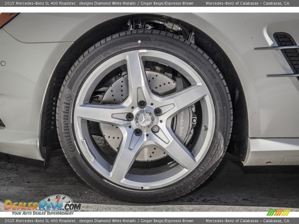 2015 Mercedes-Benz SL 400 Roadster designo Diamond White Metallic / Ginger Beige/Espresso Brown Photo #10