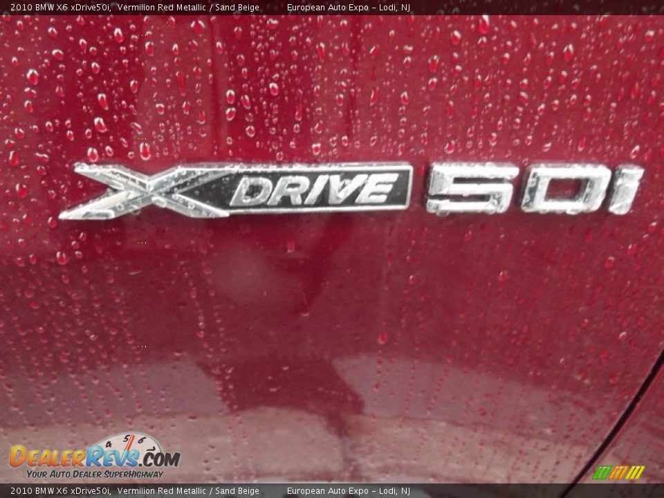 2010 BMW X6 xDrive50i Vermilion Red Metallic / Sand Beige Photo #20