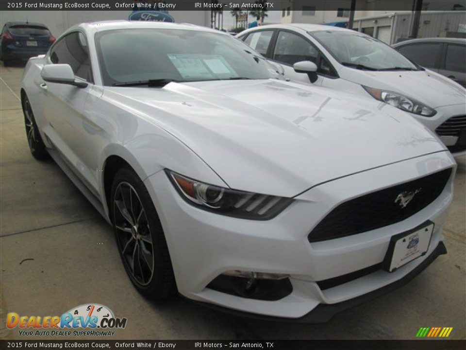 2015 Ford Mustang EcoBoost Coupe Oxford White / Ebony Photo #1