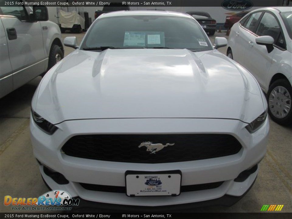2015 Ford Mustang EcoBoost Coupe Oxford White / Ebony Photo #2