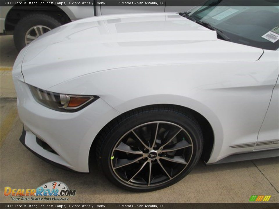 2015 Ford Mustang EcoBoost Coupe Oxford White / Ebony Photo #3