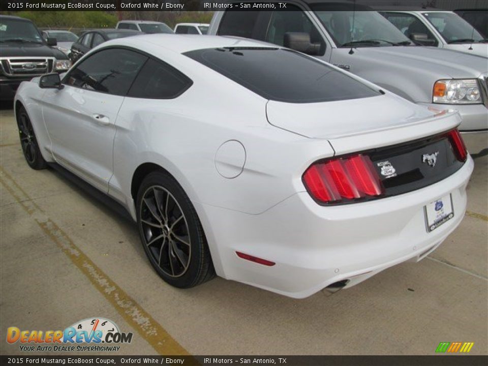 2015 Ford Mustang EcoBoost Coupe Oxford White / Ebony Photo #4