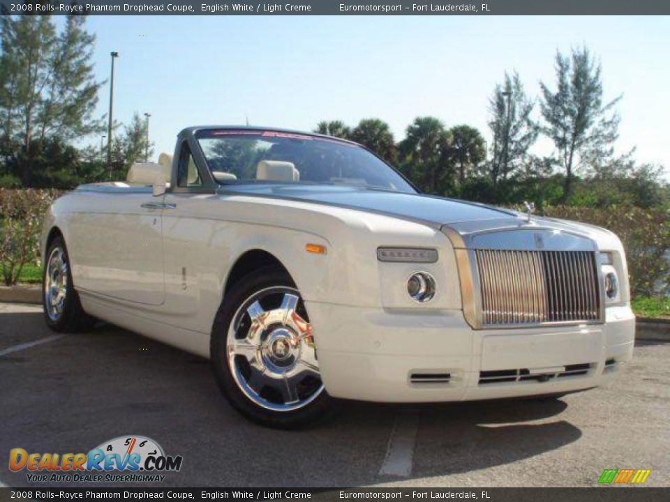 2008 Rolls-Royce Phantom Drophead Coupe English White / Light Creme Photo #3