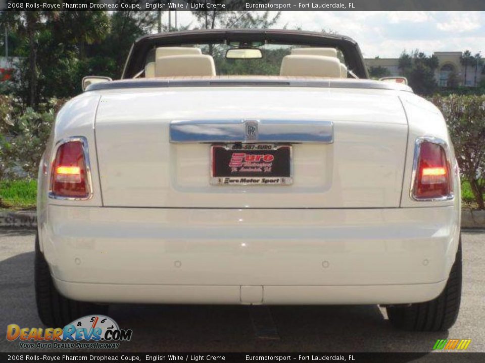 2008 Rolls-Royce Phantom Drophead Coupe English White / Light Creme Photo #5
