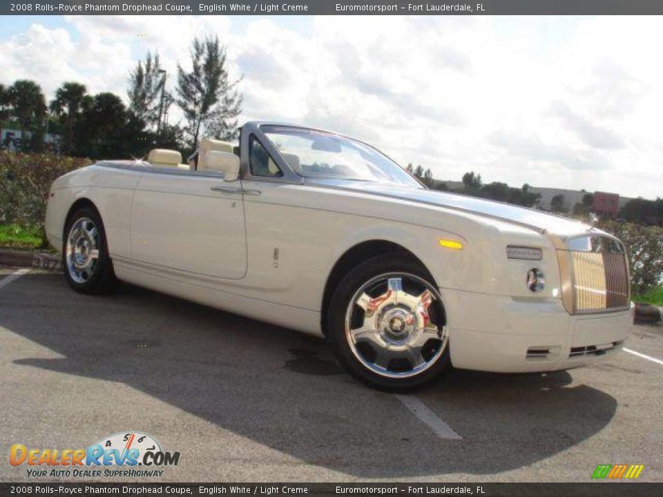 2008 Rolls-Royce Phantom Drophead Coupe English White / Light Creme Photo #12