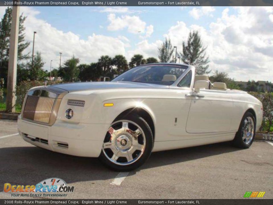2008 Rolls-Royce Phantom Drophead Coupe English White / Light Creme Photo #13