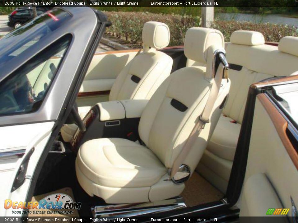 2008 Rolls-Royce Phantom Drophead Coupe English White / Light Creme Photo #14
