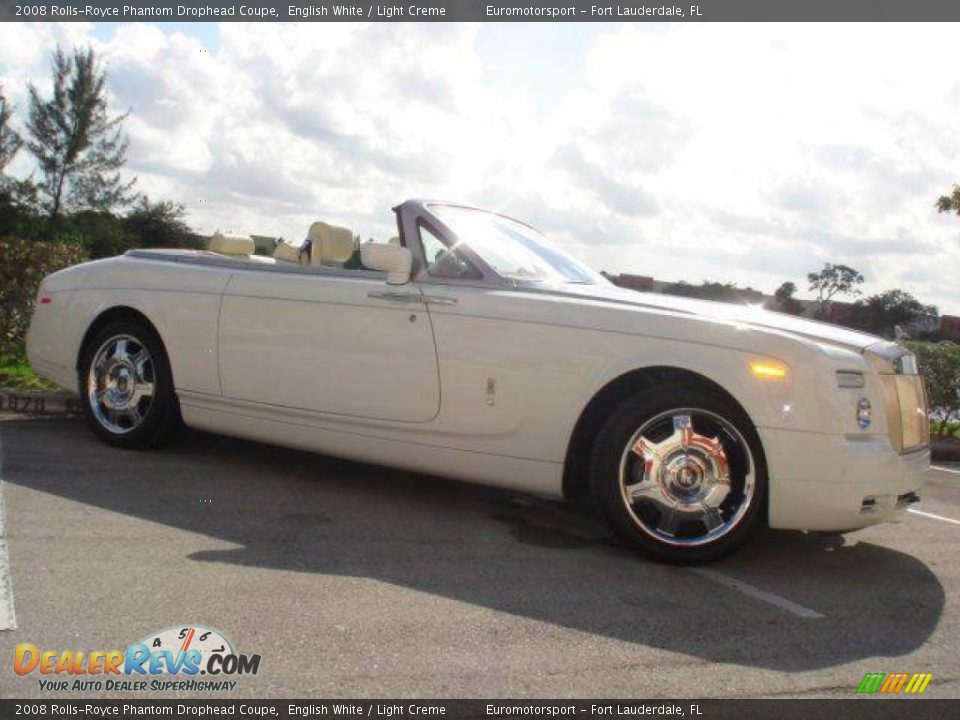 2008 Rolls-Royce Phantom Drophead Coupe English White / Light Creme Photo #16