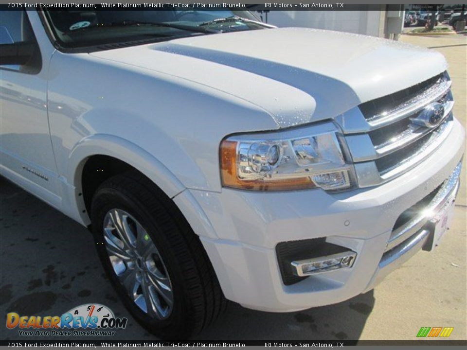 2015 Ford Expedition Platinum White Platinum Metallic Tri-Coat / Platinum Brunello Photo #3