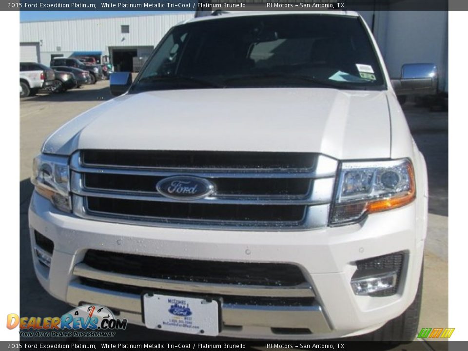 2015 Ford Expedition Platinum White Platinum Metallic Tri-Coat / Platinum Brunello Photo #5
