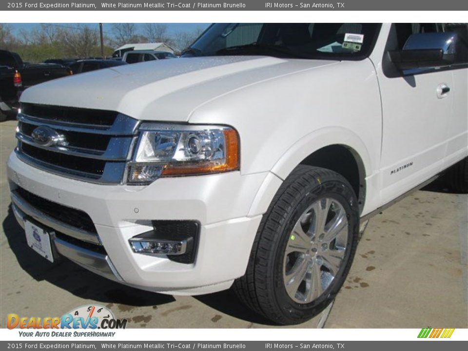 2015 Ford Expedition Platinum White Platinum Metallic Tri-Coat / Platinum Brunello Photo #6