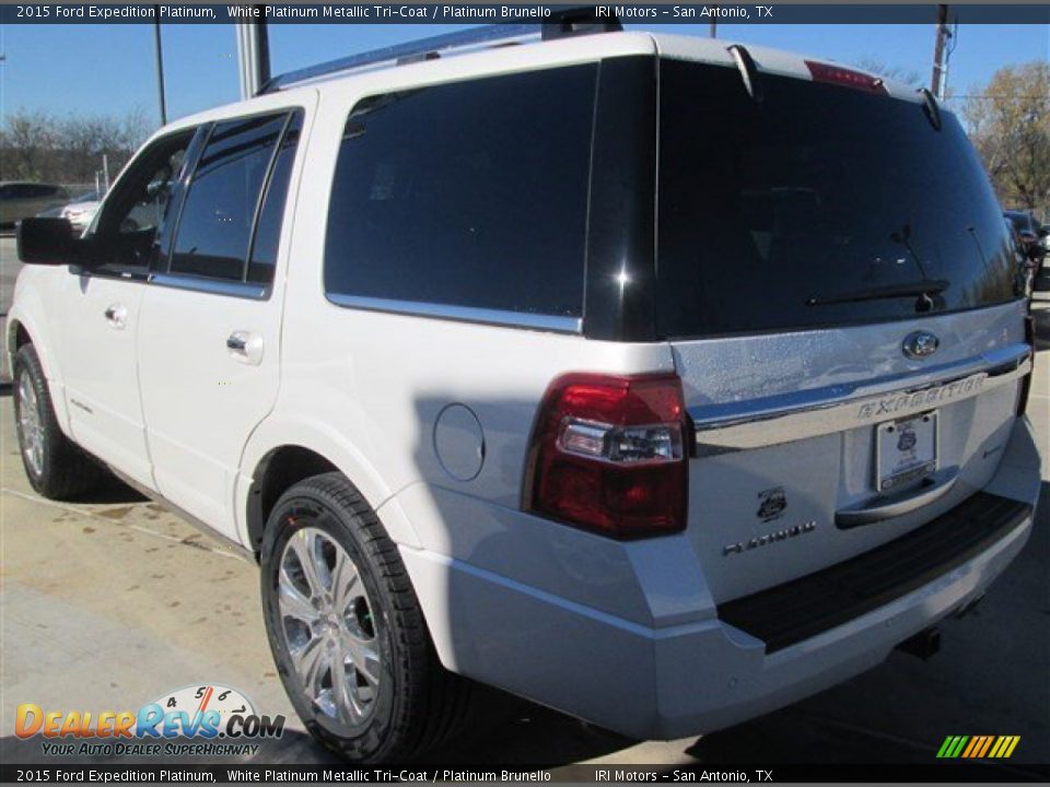 2015 Ford Expedition Platinum White Platinum Metallic Tri-Coat / Platinum Brunello Photo #7